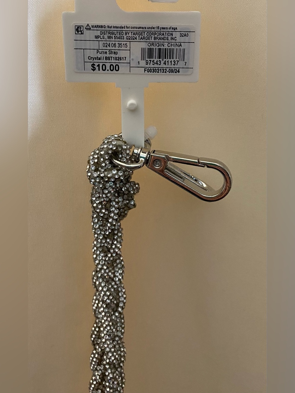 NWT A New Day Braided Crystal Rhinestone Shoulder Purse/ Bag Strap- 2 - Picture 5 of 8